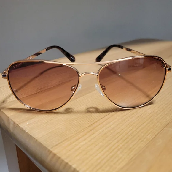 KATE SPADE Emmaline Aviator Gold Sunglasses - Picture 2 of 5